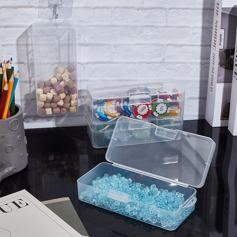 Amazon.co.jp: BENECREAT 4個 プラスチック収納ボックス ヒンジ付き