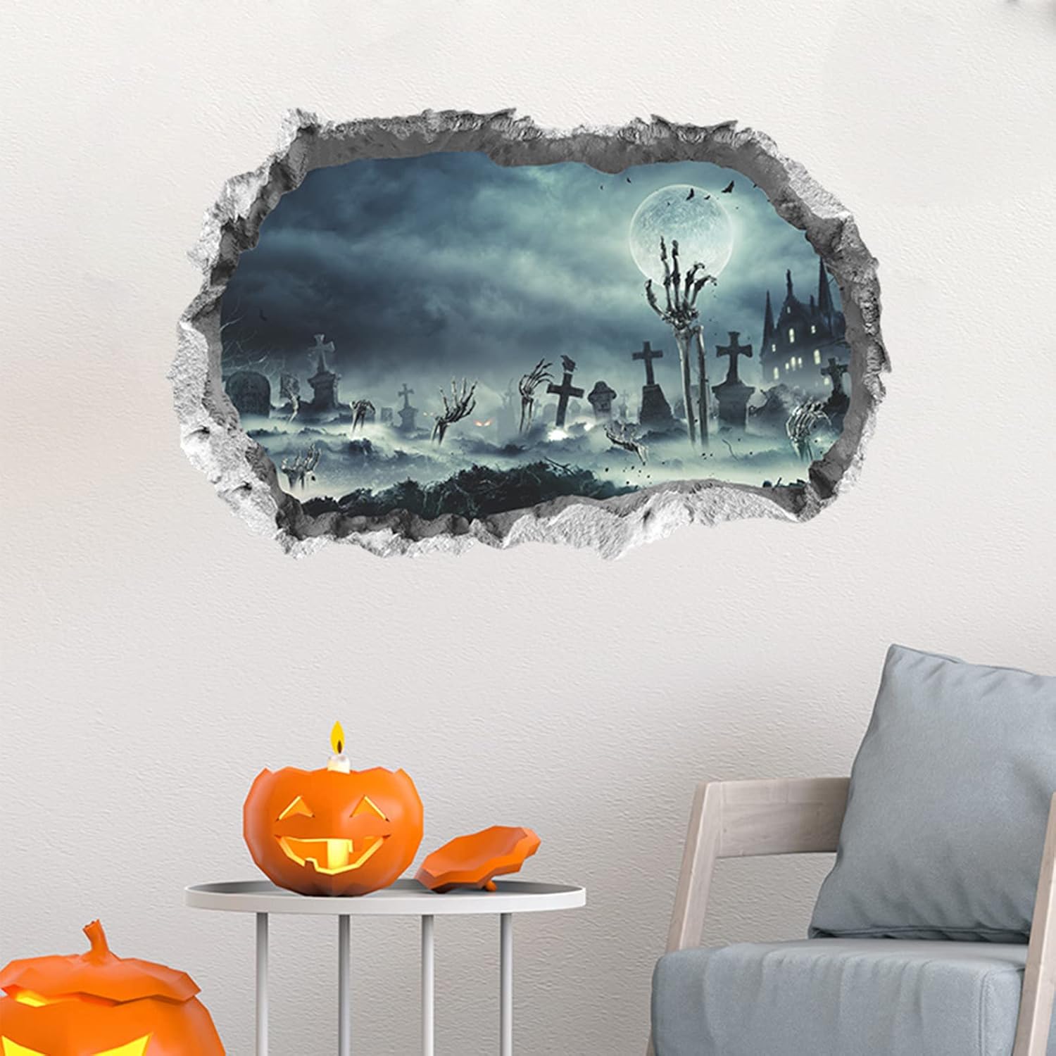 3D Halloween Wall Stickers Removable,Ghost Hand Halloween