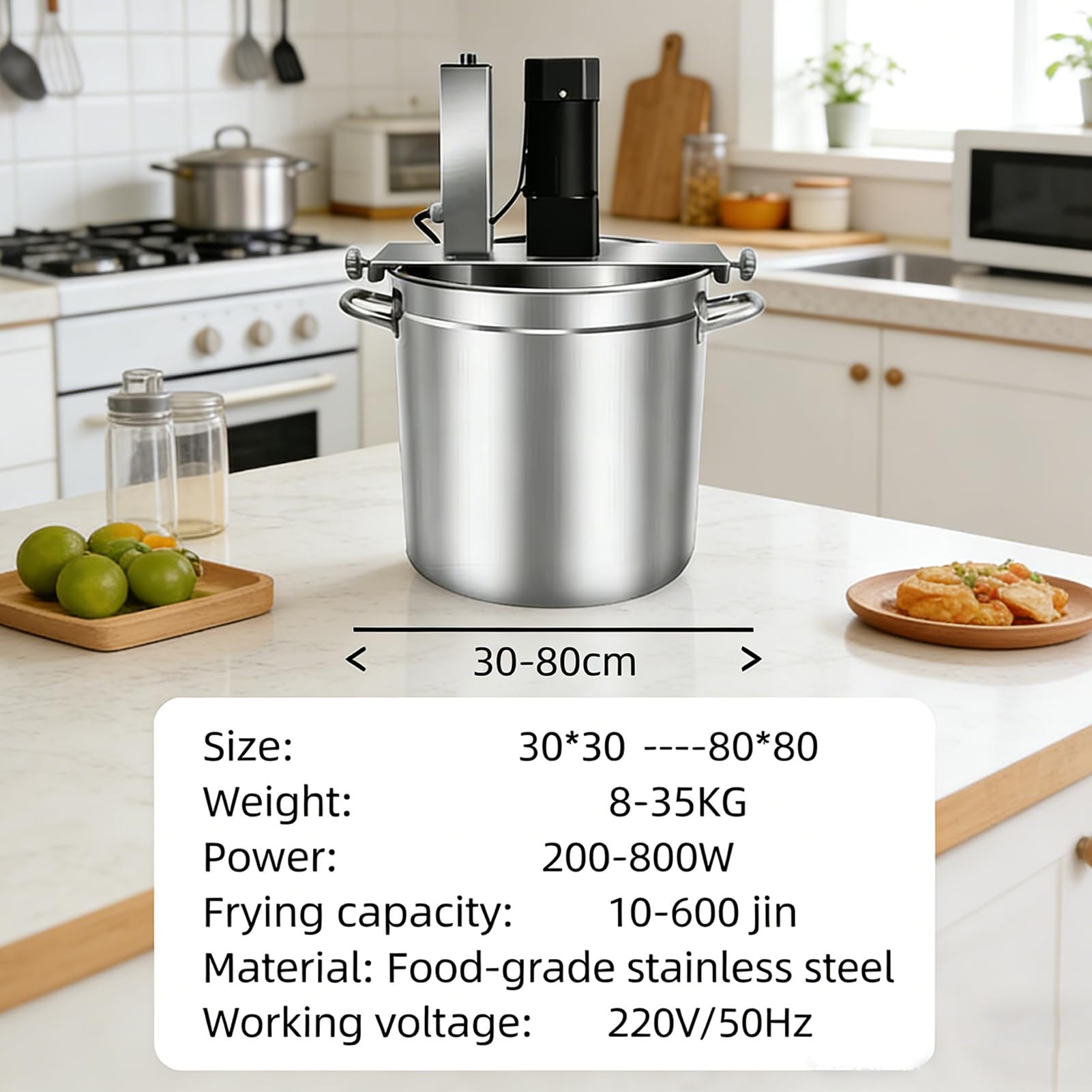 Selbstrührender Topf Aus Edelstahl︱35L︱Einstellbare Geschwindigkeit︱Rührwerk Elektrischer Zum Kochen Von Getränken︱Brei Und Anderen Lebensmitteln