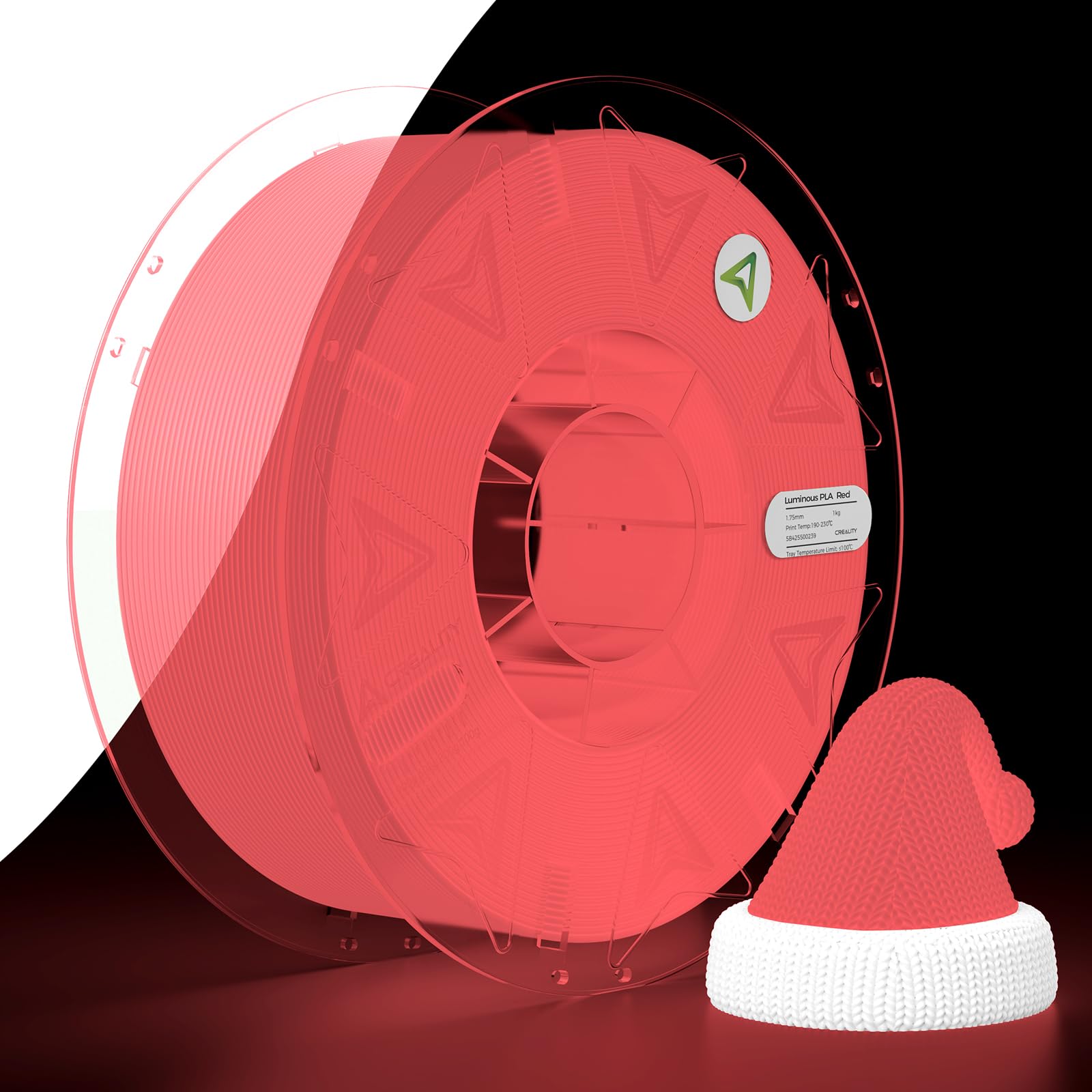 Creality Official Hyper PLA Filament 1.75mm, Glow in The Dark Filament, 3D Luminous PLA Printer Filament, RFID Filament, Best with UV Lamps, Fit Most FDM 3D Printers, 1kg Spool (2.2 lbs) Pink