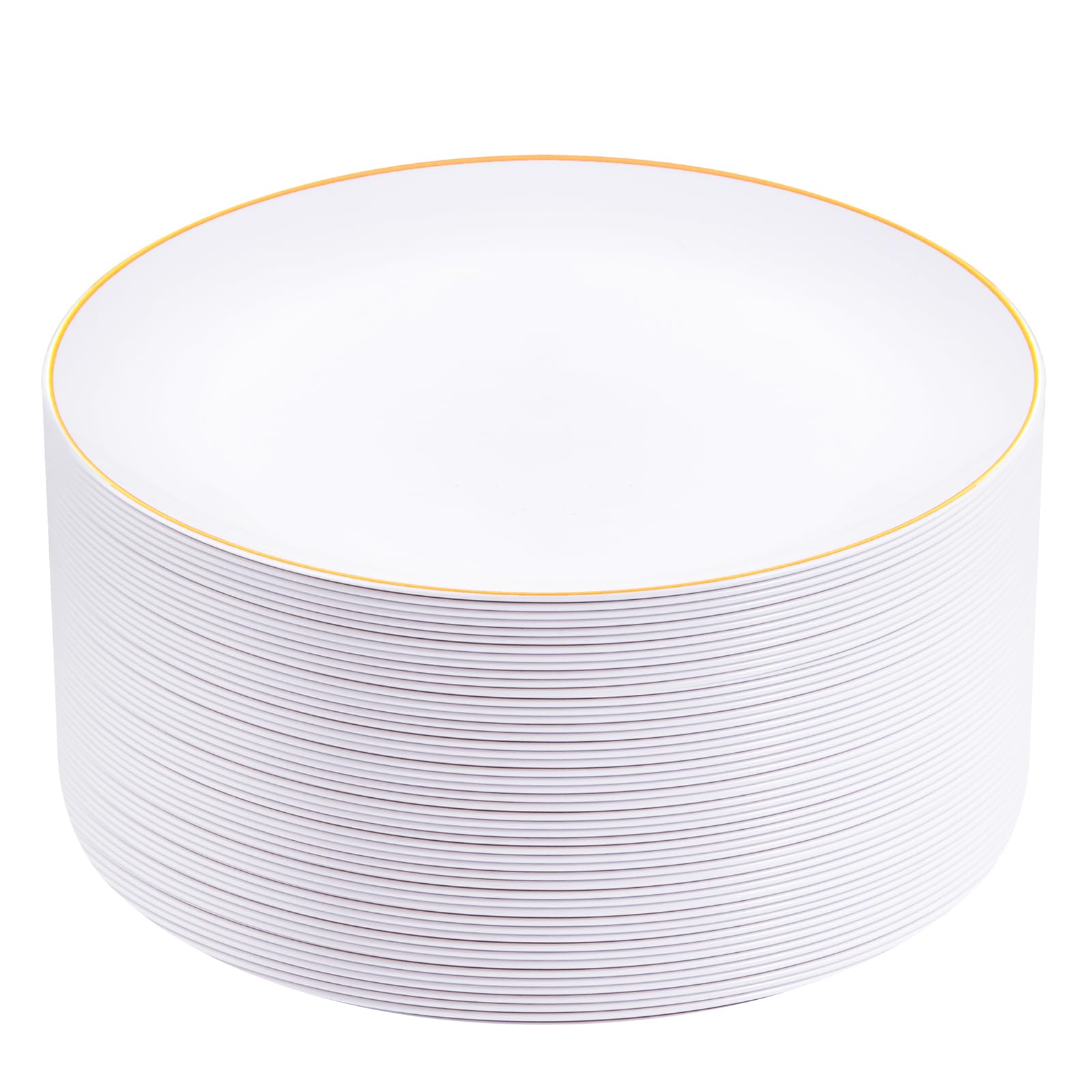 Festiva gold rim plastic plates