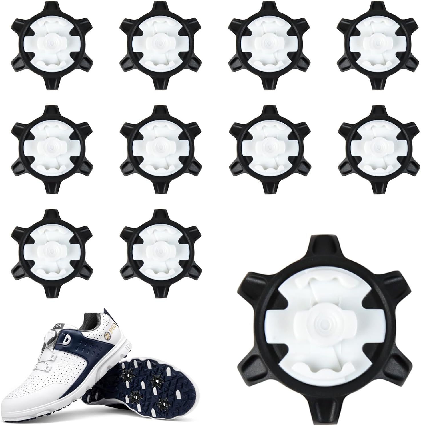 10PCS Golf Shoe Spikes Studs Replacements Bulk Cleats Tooth Stinger