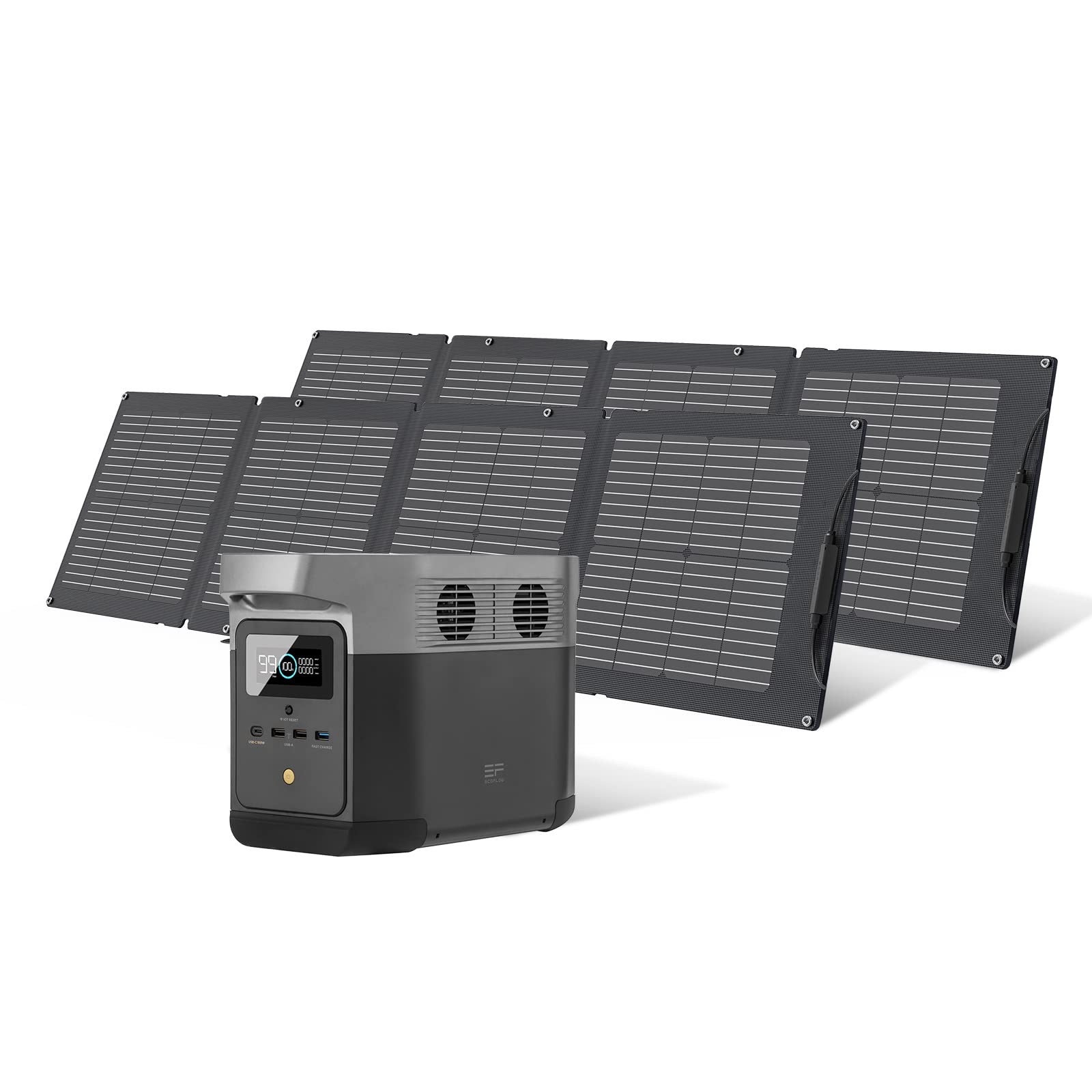 Buy EF ECOFLOW DELTA Portable Power Station 1260Wh Battery with 2PCS