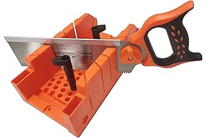 12" Miter Box with 45 Degree Cutting Tool for Precise Angle Cuts