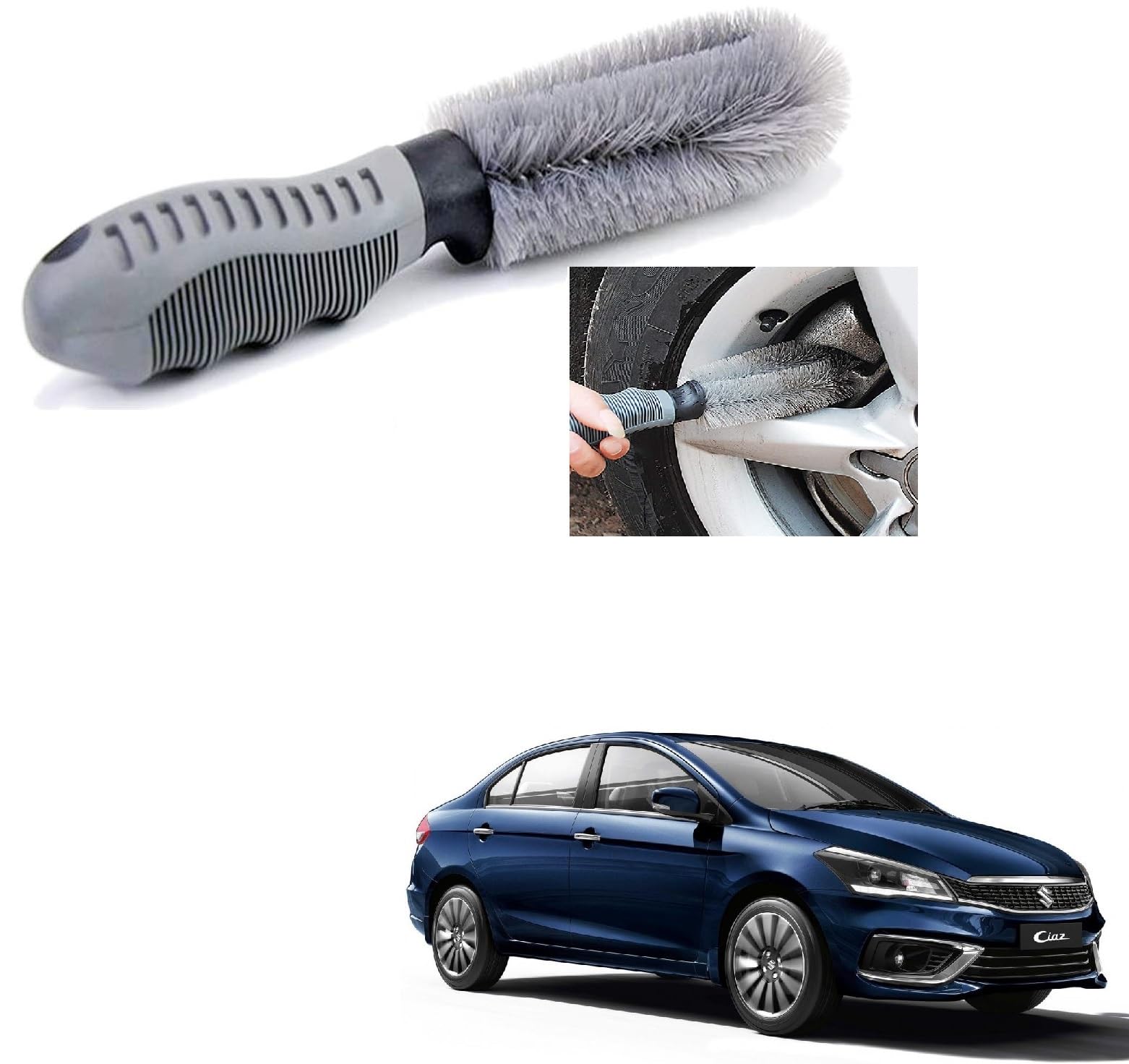 Auto Addict Car Alloy Wheel Cleaner Brush Tyre Rim for Maruti Suzuki Ciaz Facelift-image-19