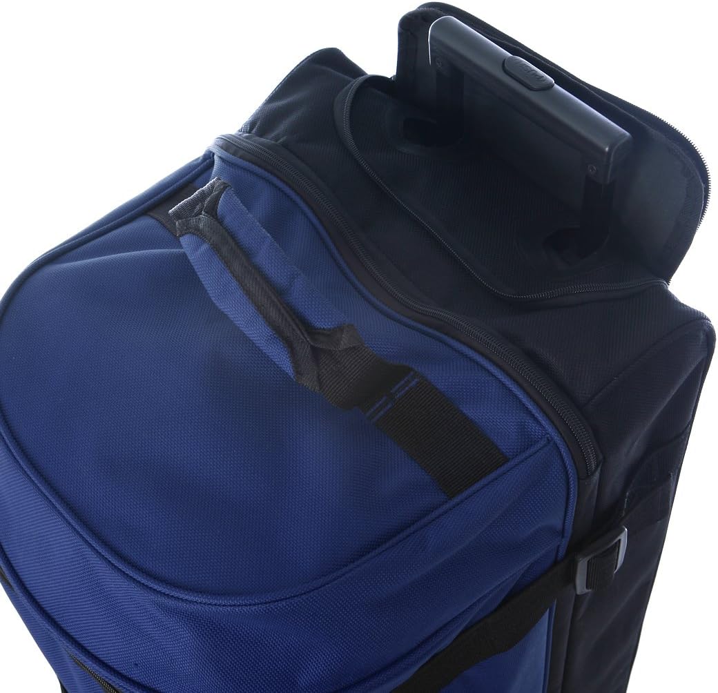 Olympia U.S.A. 30 Inch Drop Bottom Rolling Duffel Bag, Navy, 30 inch