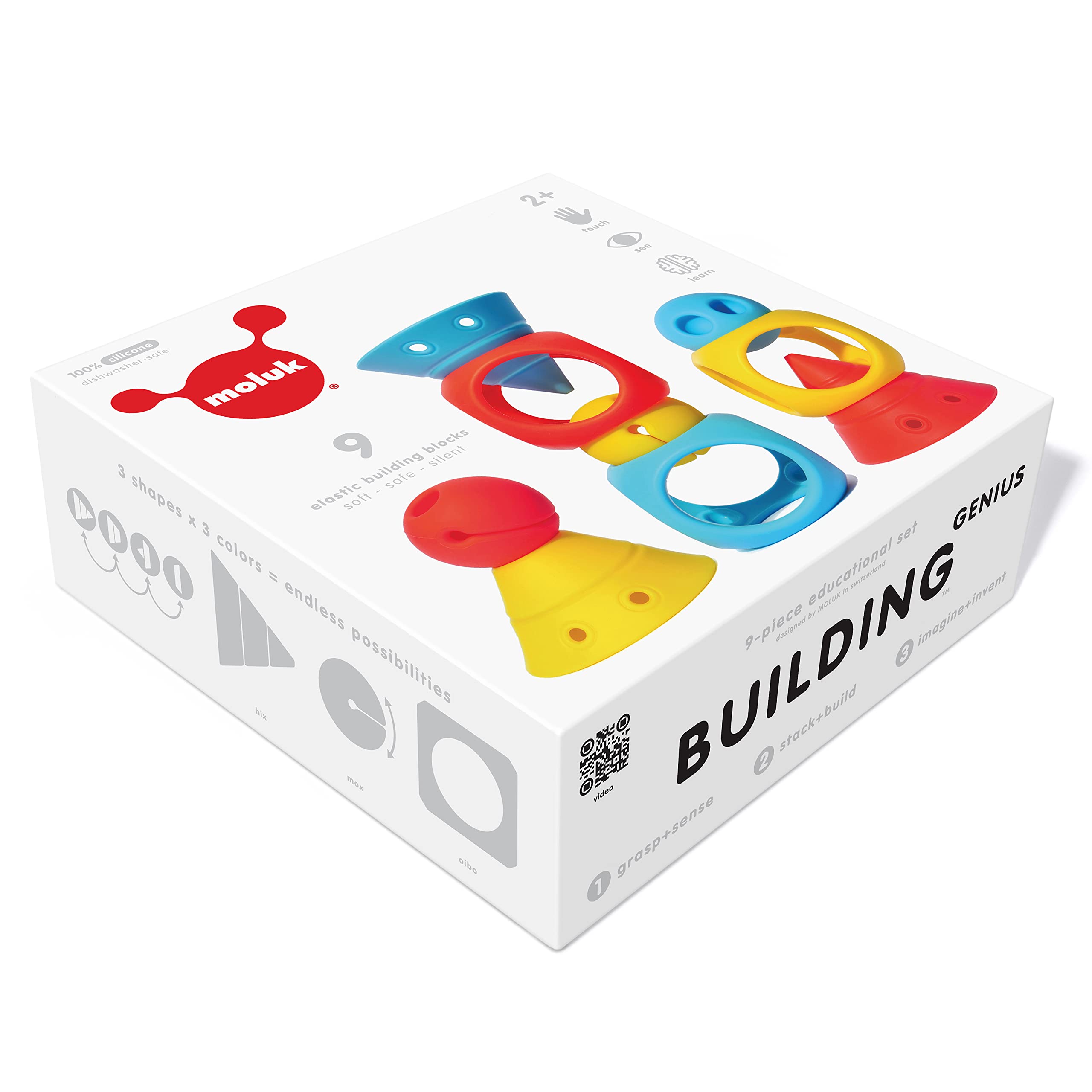 MOLUK 2843430 Genius Educational Toy Construction Game Building Blocks Soft Silicone 0+ Months | Konstruktionsspielzeug, Lernspielzeug