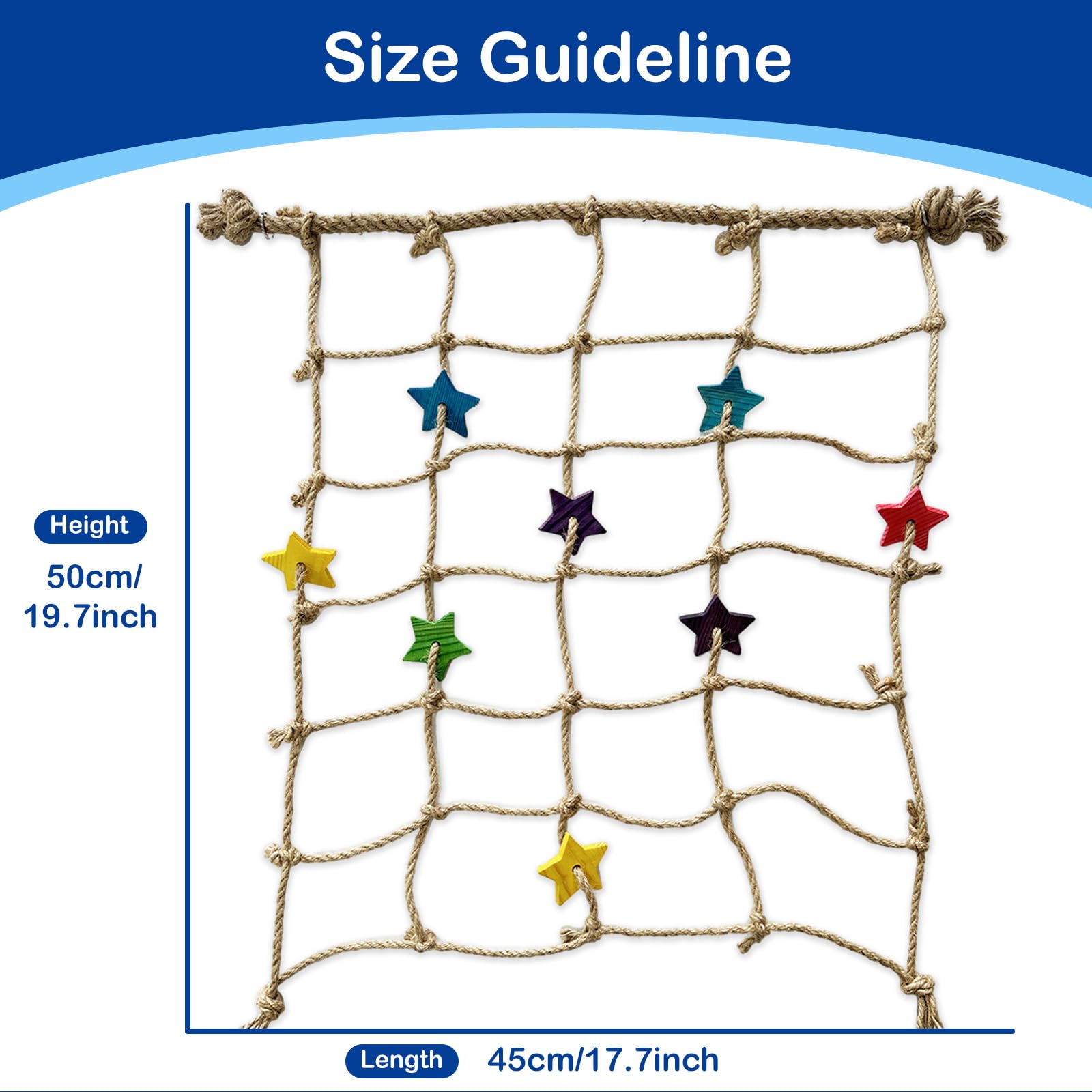 CQJ Bird Climbing Rope Net Climbing Rope Ladder,Size - Image 2