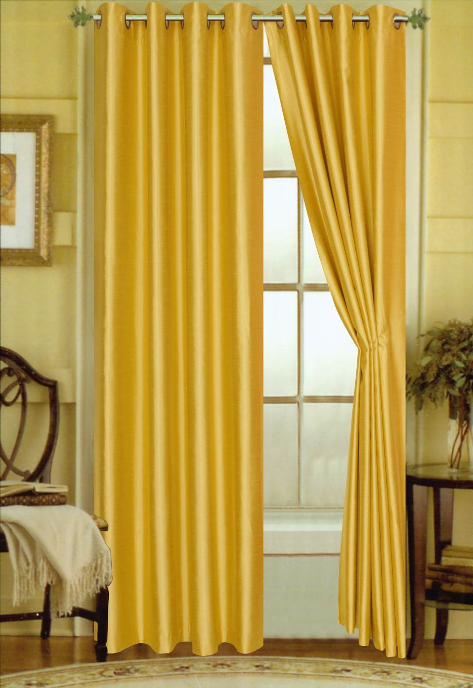 Yellow Silk Curtains Curtains & Drapes 2023