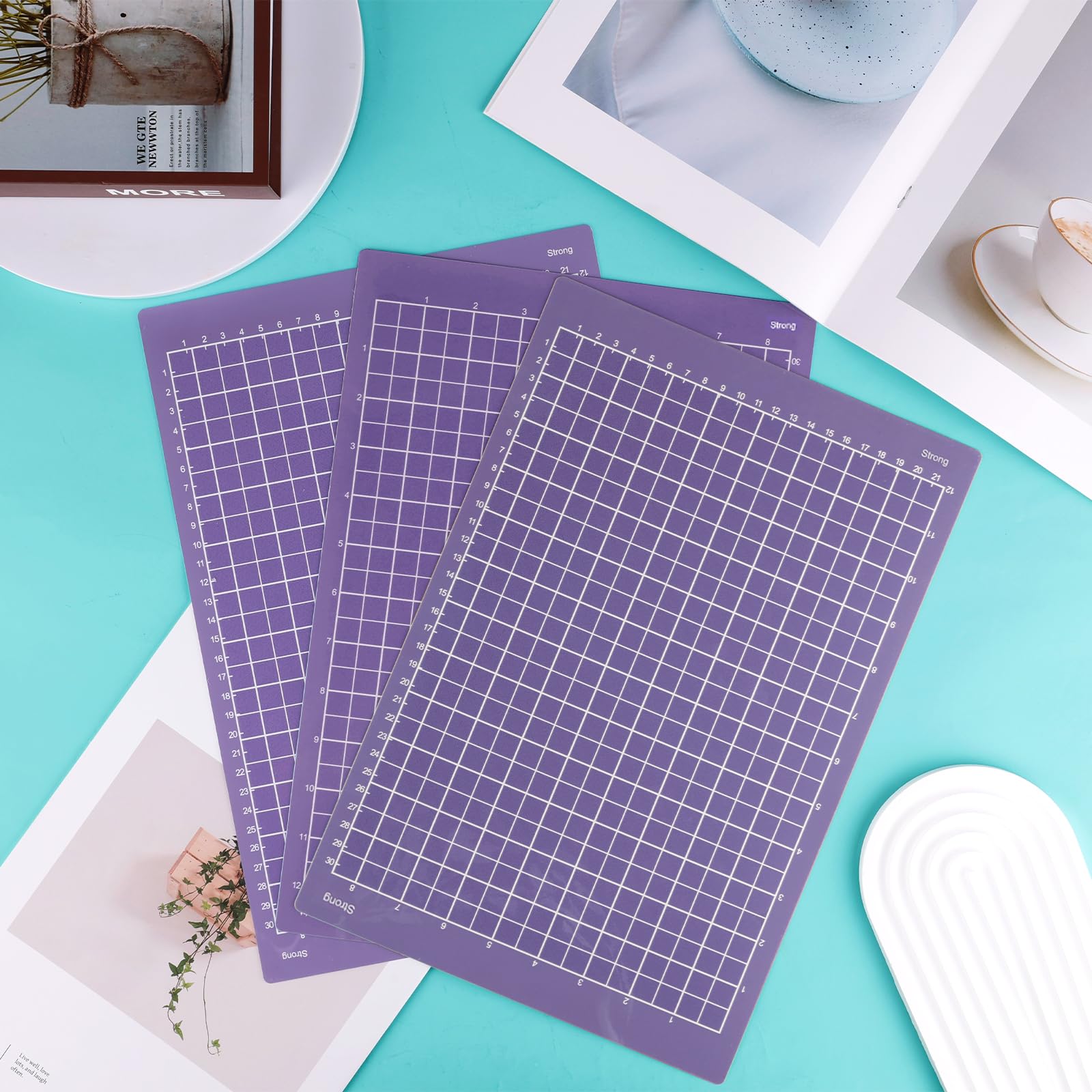 6 Tapis De Découpe Pour Cricut Joy - 4.5x12 Et 4.5x6.5 Pouces - Standard, Light Et Strong Grip