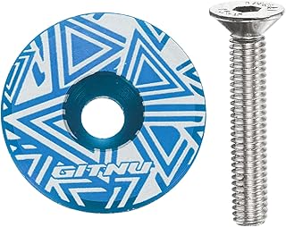 sourcing map Tapa superior de aleación de aluminio para vástago de bicicleta con perno para bicicleta de montaña y carretera MTB