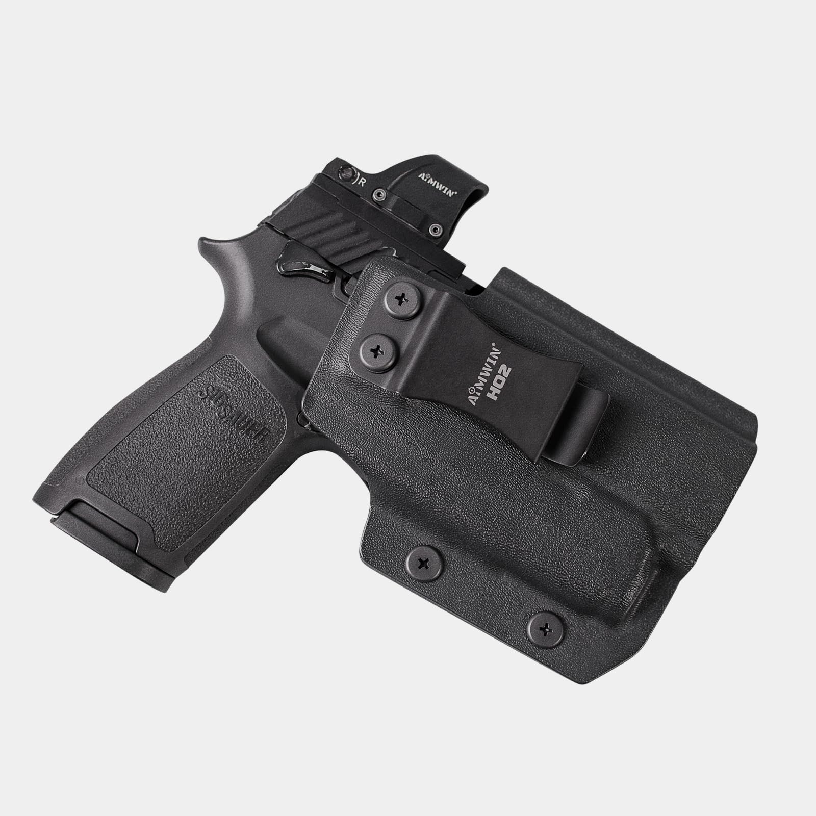 AIMWIN H02 Fondina IWB Interna per SIG M18 Destra Porto Occulto KYDEX Holster IWB Blocco Automatico Ritenzione Regolabile Compatibile Torcia Laser
