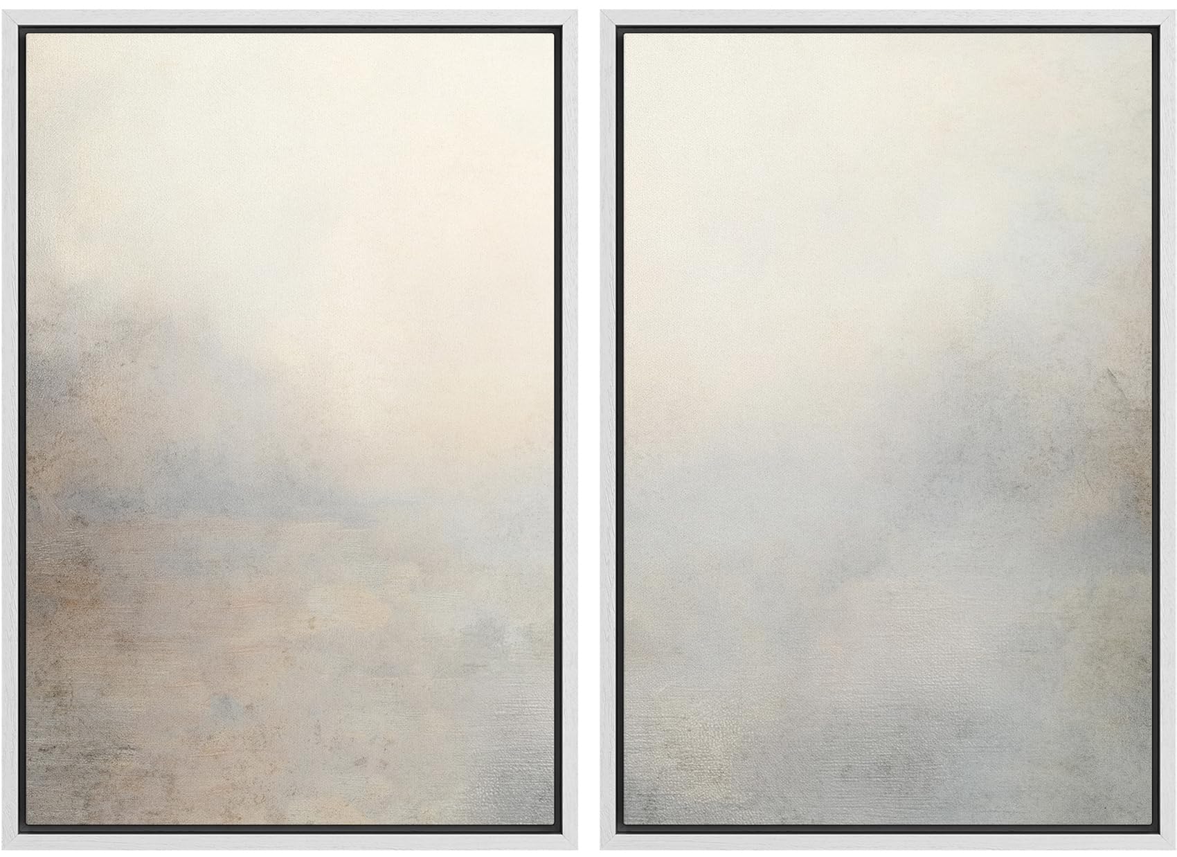 MUDECOR Framed Canvas Print Wall Art Monochromatic Gradient Abstract Minimalist Gray Illustrations Modern Art Decorative Bohemian Colorful Chic for Living Room, Bedroom, Office - 16"x24"x2 Black — view 105