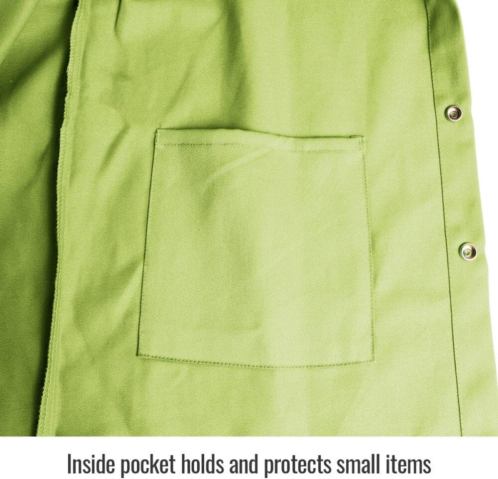 Black Stallion (JF1012 Safety Welding Jacket, 9 oz Flame Resistant Cotton, 2" Silver Reflective Tape, Welder's Collar
