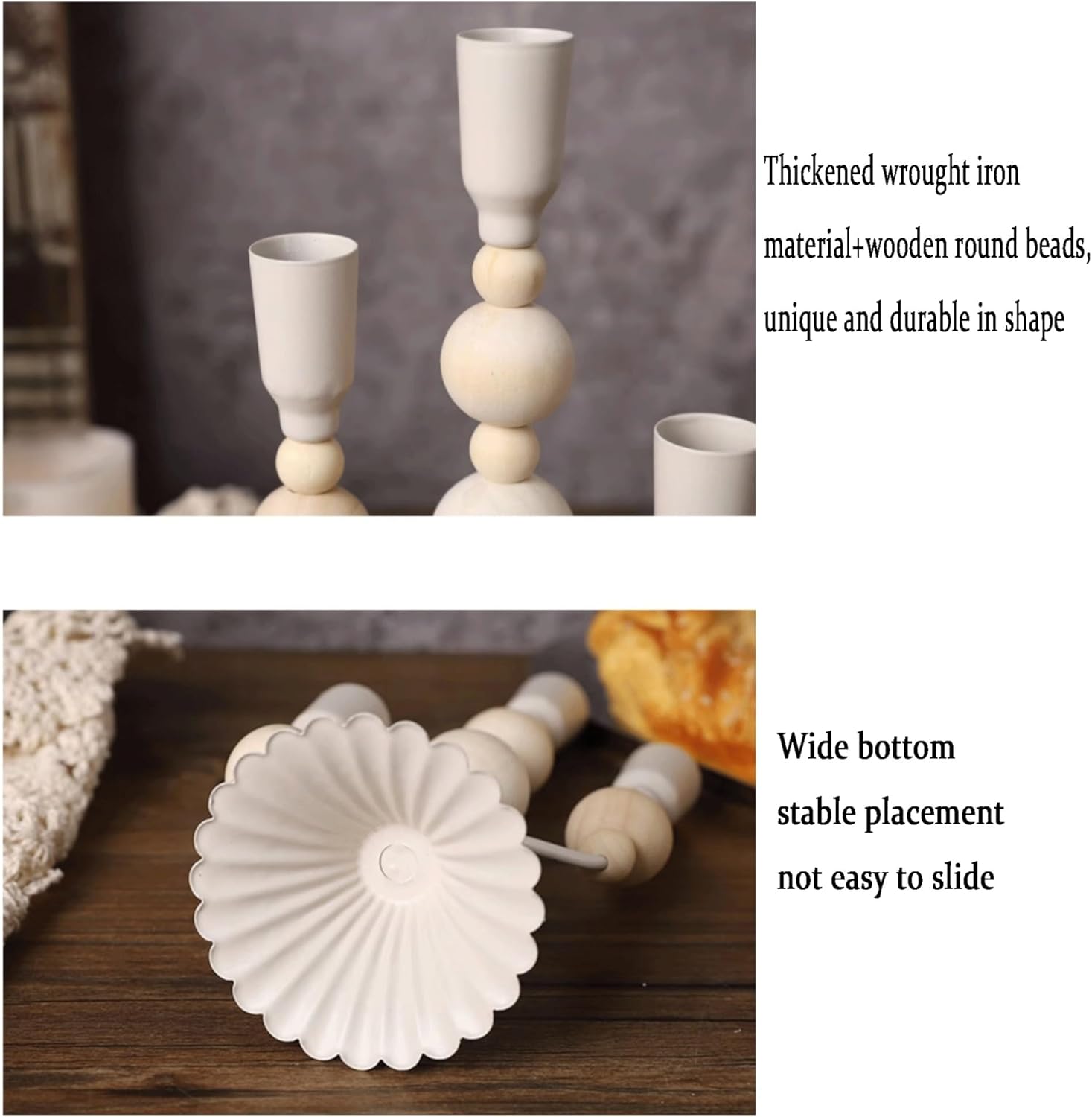 Candleholders Candlestick Ornament Candle Pedestal Base Decorative Taper Holders Set