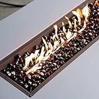 Vista 3 de Mr. Fireglass 10 libras de cristales de fuego mezclados en forma de diamante para chimenea y hoguera al aire libre y paisajismo - 2.54 cm de alto