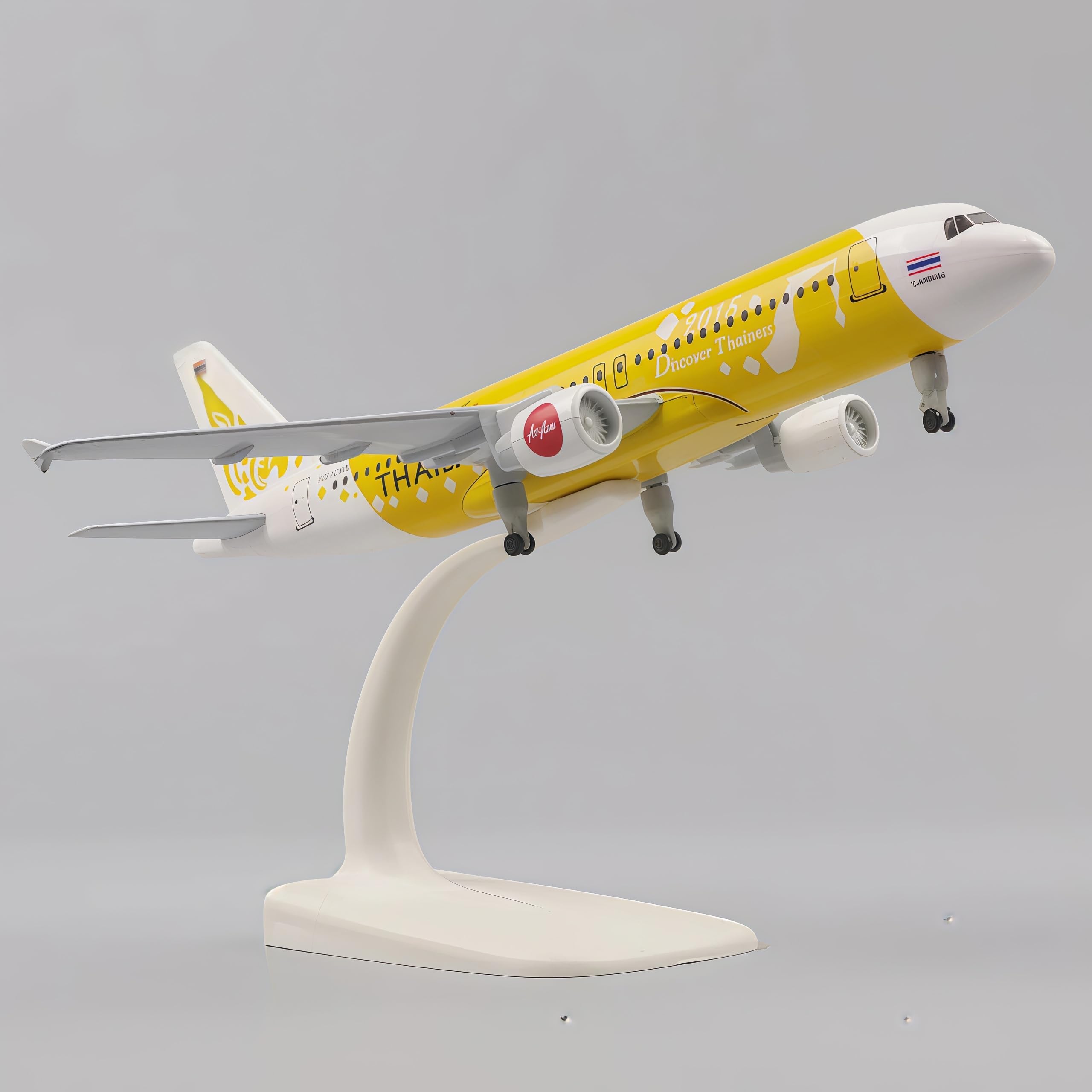 LGSRSNXHTX 20cm Model Plane 1/300 Diecast Metal Airplane Model Thai A320 with Stand Aircraft Collectible for Aviation Enthusiasts,Desktop Decor Gift for Adult