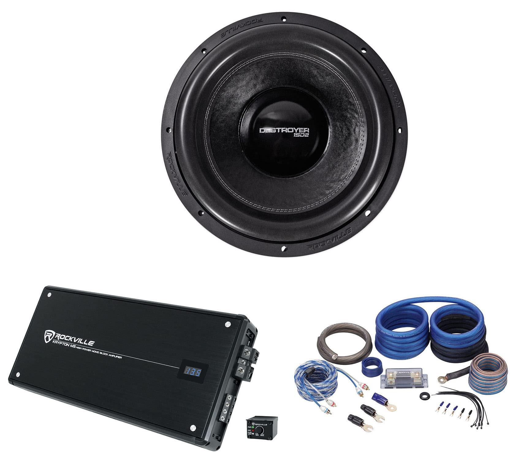 Amazon.com: Rockville Destroyer 15D2 Bundle: 15