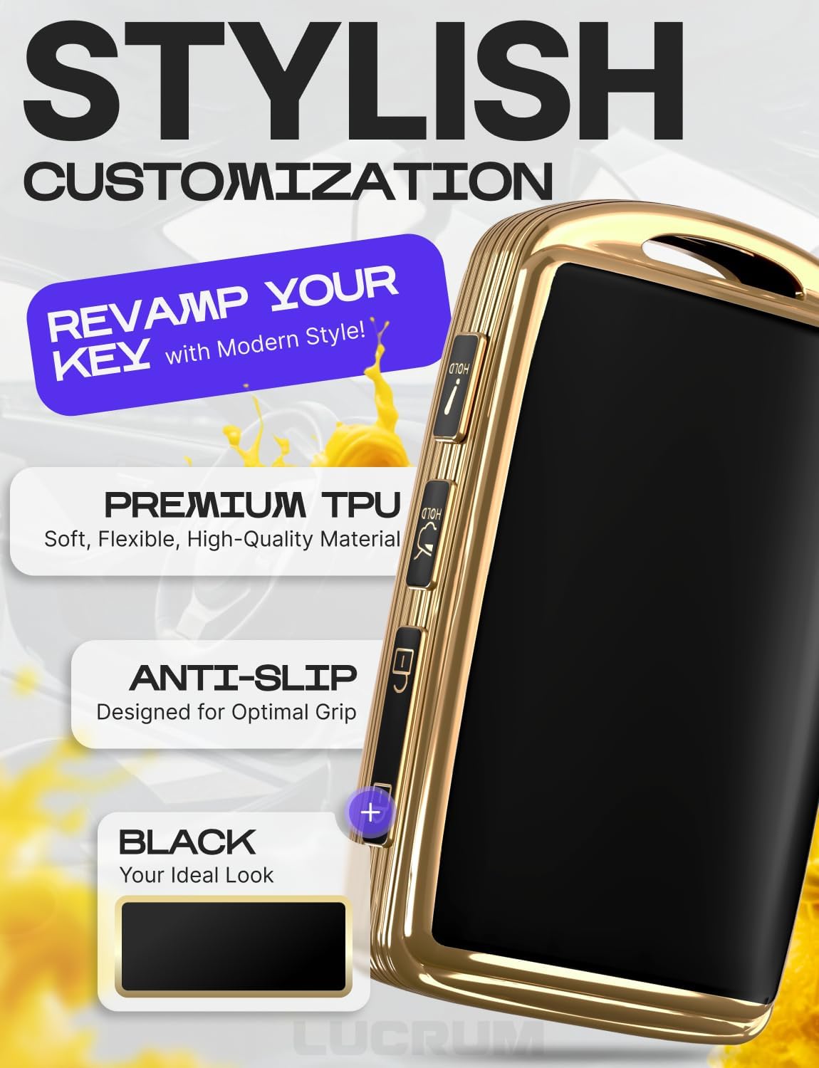 Lucrum Compatible with Mazda CX5 Key Fob Cover & Keychain image 3