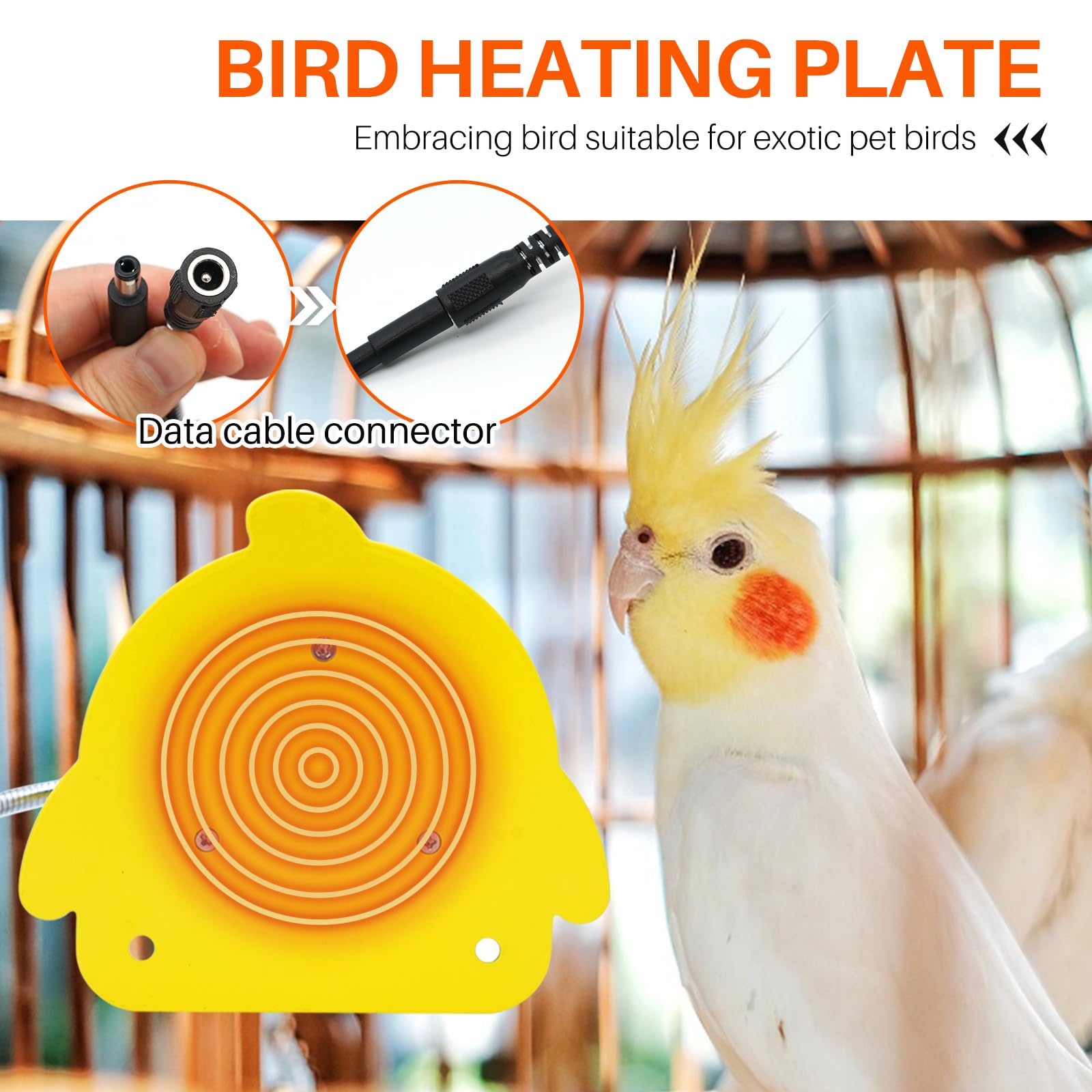 Gabbia per Uccelli Riscaldata per Pappagalli, Pappagalli, Parrocchetti, Riscaldamento Uccello, per Gabbia Snuggle Up Bird, Riscaldamento Caldo 12 V, Scalda 18 W