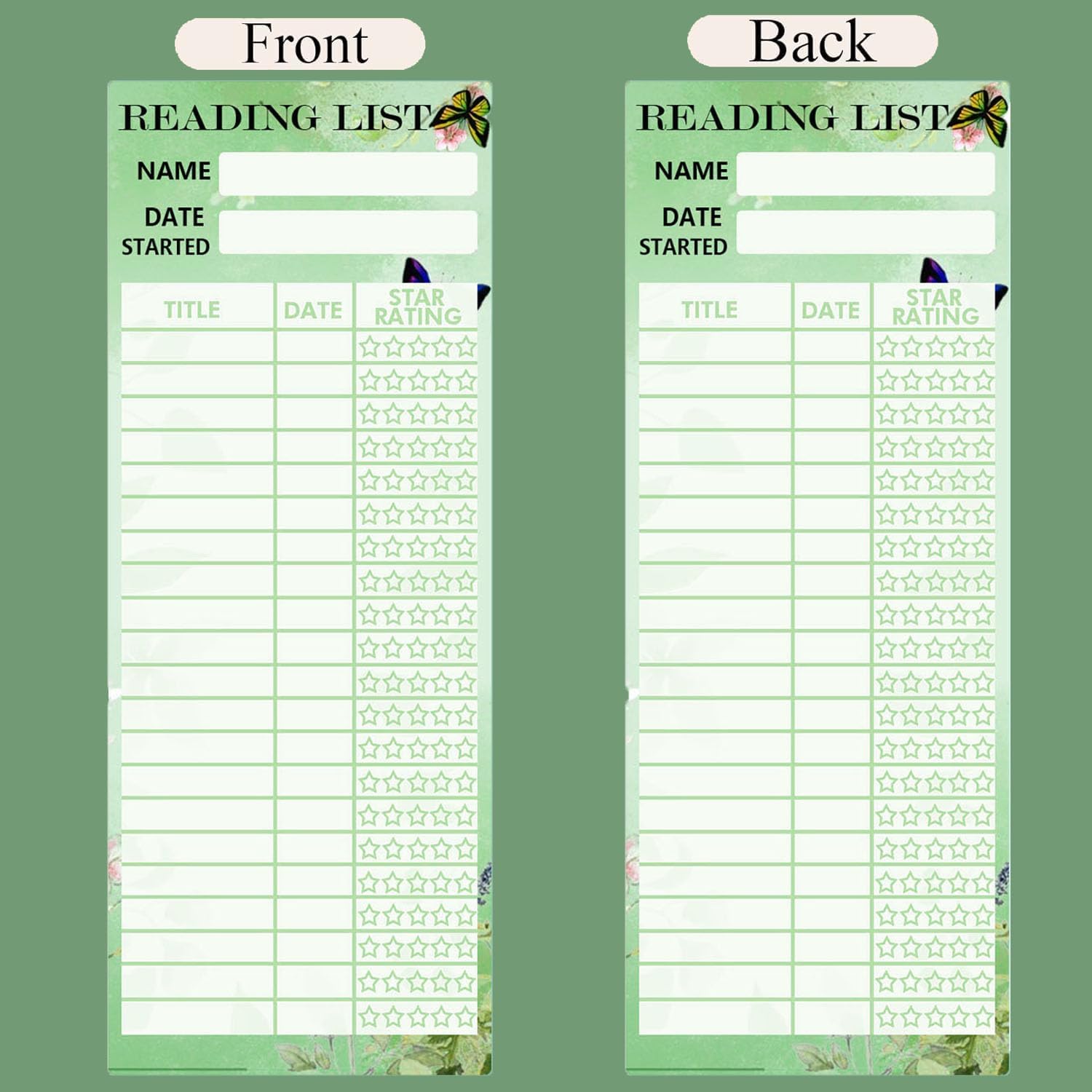 60 Pcs Reading List Bookmark Tracker, 3x8 Inch Personal Libraries Cards Book Tracker Reading List Book Mark for Reading Student Lover Readers Literary Gifts,Teacher School Bookworm Book Accessories - Image 4