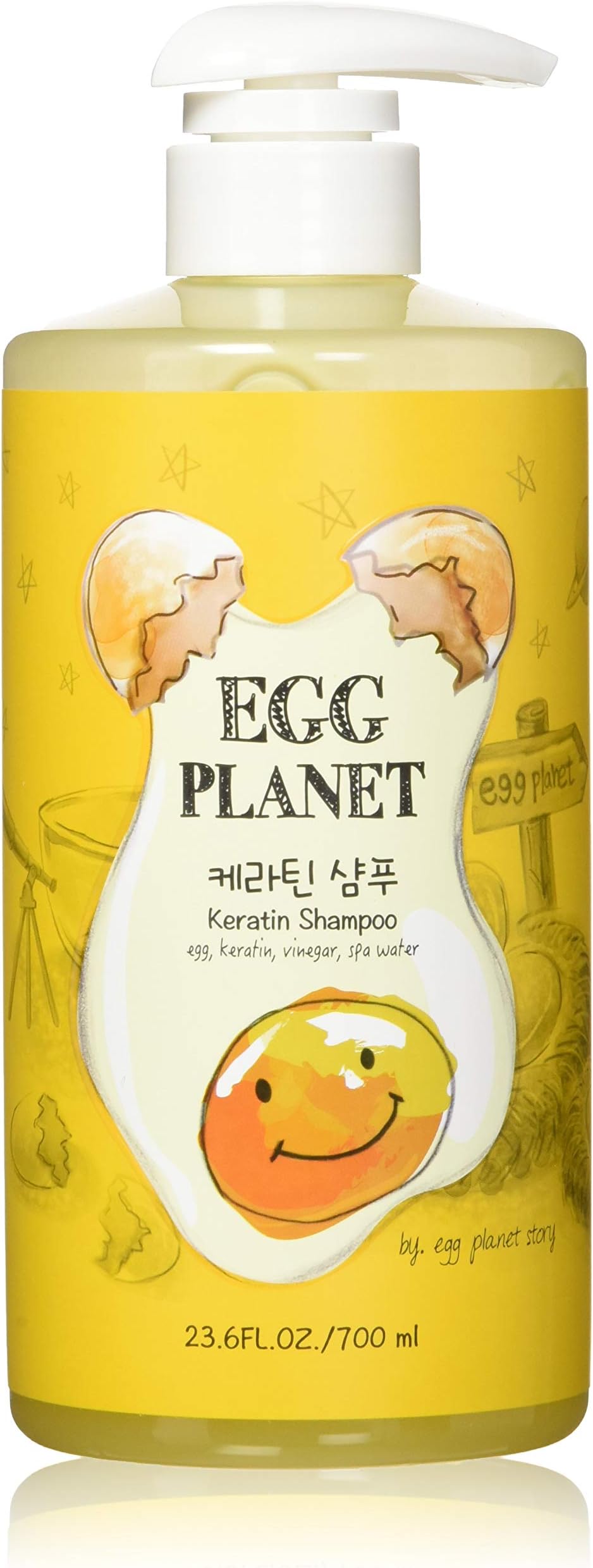 Daeng Gi Meo Ri- Egg Planet Keratin Shampoo, Extreme Damage Care, Rich Keratin Making Hair Smooth and Moisturizing for Damaged Hair, No Artificial Color, 700ml