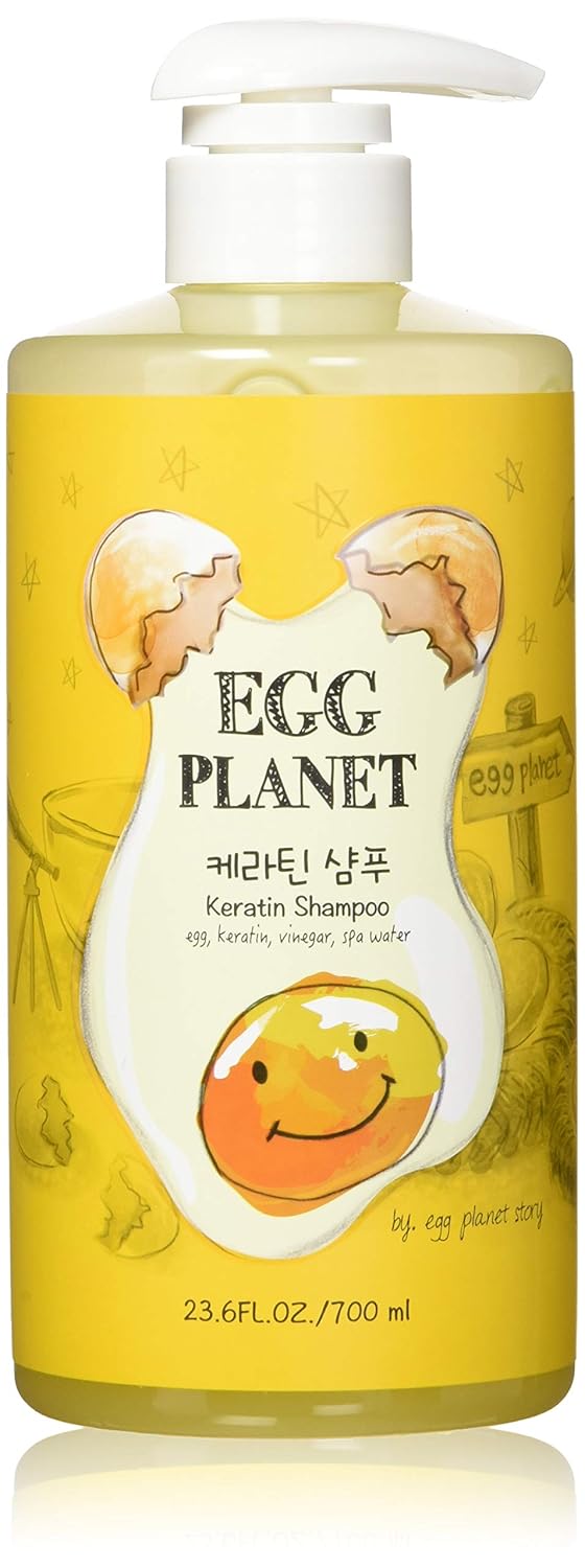 Daeng Gi Meo Ri- Egg Planet Keratin Shampoo, Extreme Damage Care, Rich Keratin Making Hair Smooth and Moisturizing for Damaged Hair, No Artificial Color, 700ml