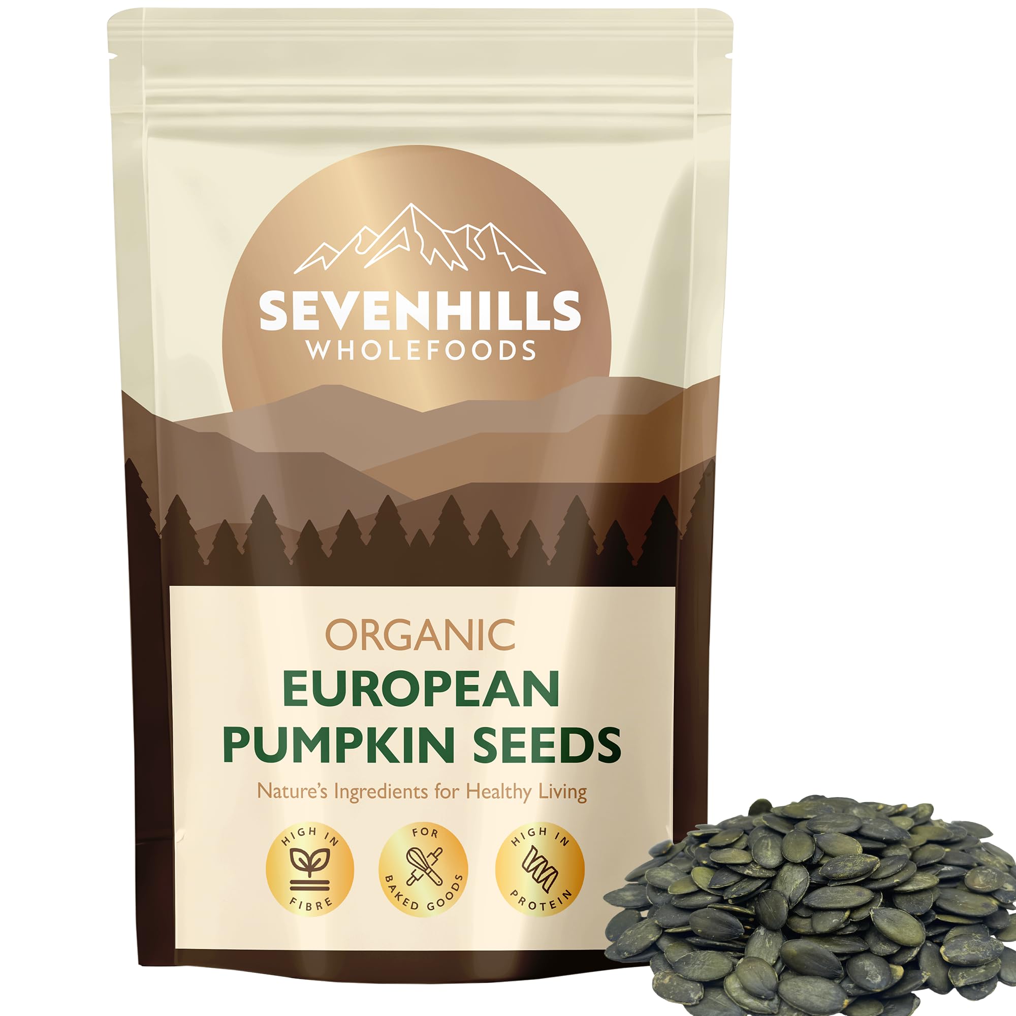 Sevenhills Wholefoods Organic European Pumpkin Seeds 900g from Austria