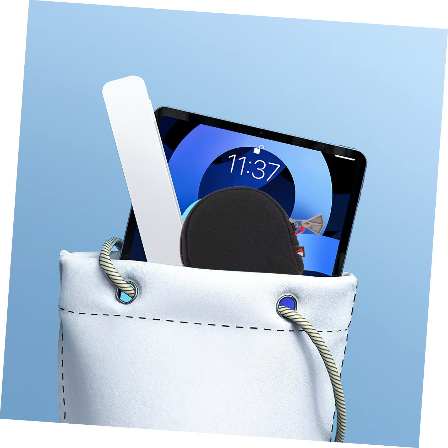 Étui Rond Léger et Pliable pour Filtre D'appareil Photo en Néoprène Plusieurs Styles Poches en Tissu Maillé pour Ranger Les Petits Accessoires Un Paquet Photo