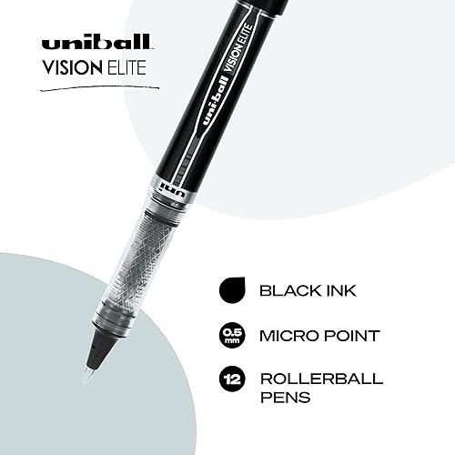 Miniatura 2 de uni-ball Vision Elite - Bolígrafos de micropunta 164 de pulgada color negro 1 unidad