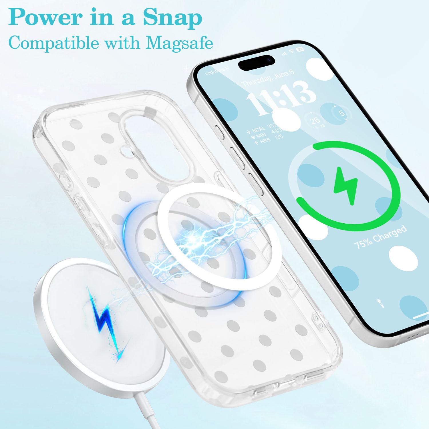 Amazon.co.jp: UEEBAI 対応 iPhone 17 用の ケース TPU ドット柄
