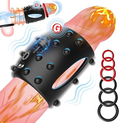 Anillo Vibradorador Pene Juguetes Sexuales Hombre - Anillo de pene de silicona líquida con 10 modos, anillo vibratorio para pene, juguetes sexuales para hombres y pareja, vibrador pequeño Sex toy