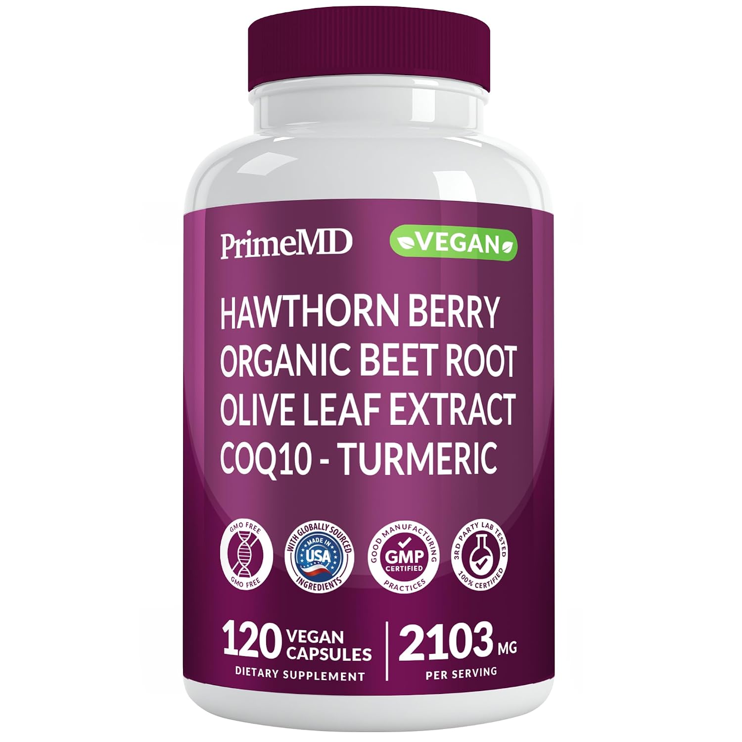 26-in-1 Nitric Oxide Supplements for Men & Women 2103mg - Beet Root Capsules with CoQ10, Blood Pressure Supplements with Hawthorn Berry, Turmeric & Garlic - Heart Health...