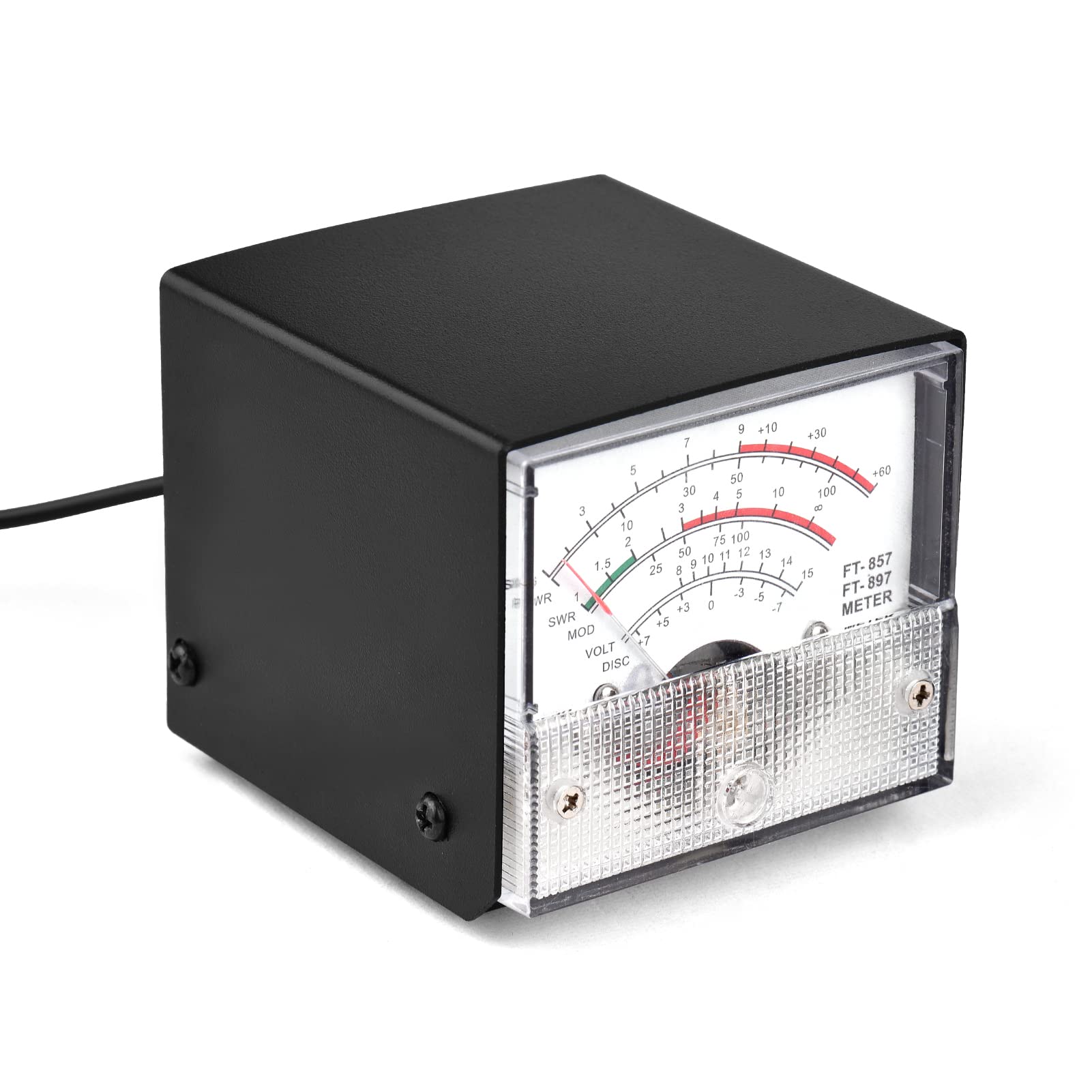 HUIOP Mini vatímetro de Puntero de medidor de Potencia SWR Mini medidor de Potencia SWR medidor Externo Puntero vatímetro Recibir Pantalla medidor Compatible con YAESU FT-857 FT-897