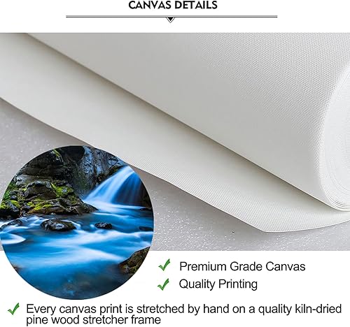 Miniatura 6 de iKNOW FOTO Obra de arte de cascada pacífica de ensueño de gran tamaño, moderna, naturaleza, paisaje, pintura artística, obra de arte para paredes,