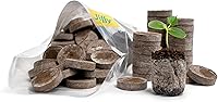 Jiffy 36mm Peat Pellets 100 Count - Easy Indoor Seed Starters for Veggies, Herbs & Flowers, Strong Roots Minimal Transplant Shock