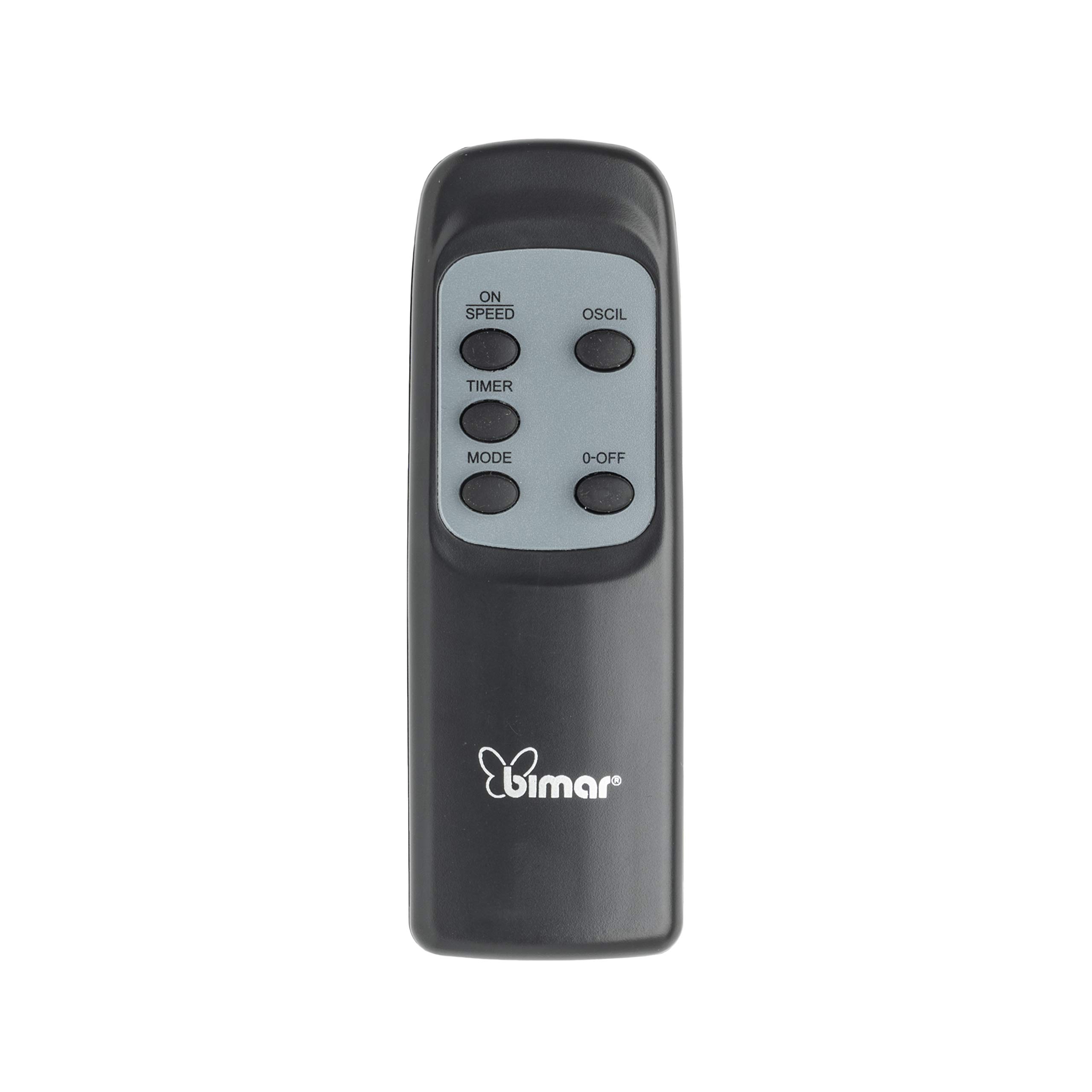 bimar VM43 Turbo Ventilatore da Parete con Telecomando, Elica a 5 Pale Ø40cm, Comandi Elettronici e Telecomando 3 velocità e 3 modalità, Oscillazione Destra Sinistra, Kit Fissaggio Incluso