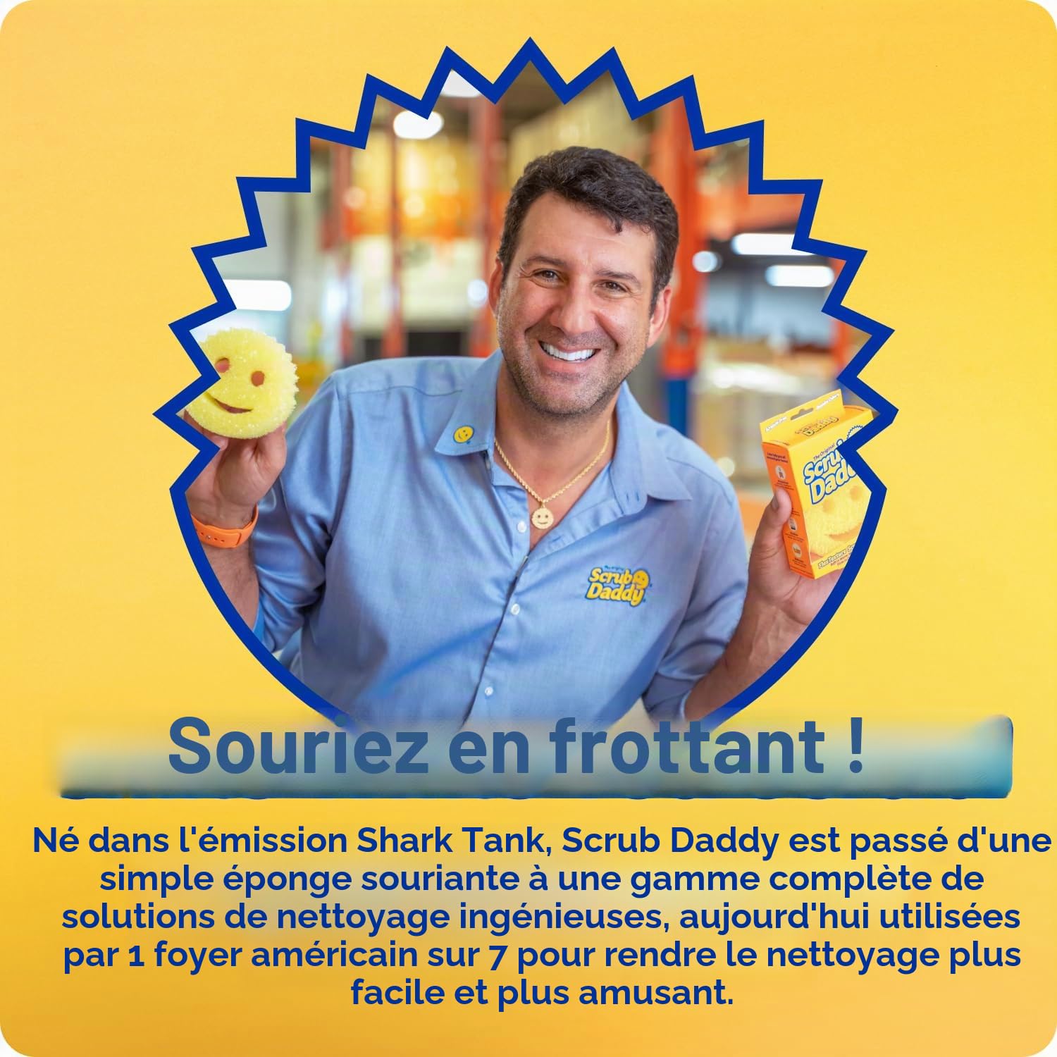 Scrub Daddy BBQ Daddy - Brosse de Nettoyage pour Barbecue avec Grattoir et Décapsuleur, Brosse Nettoyage Barbecue, sans Poils Métalliques avec FlexTexture, Brosses à BBQ, Accessoires de Nettoyage