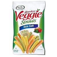 Vista 4 de Sensible Portions Garden Veggie Snack Straws - Paquete variado de chips con forma de pajitas, 30