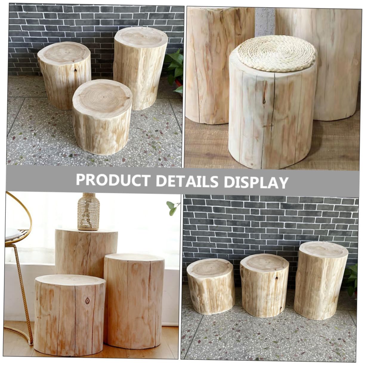 YARNOW Taburete de Madera Natural Pequeño para Cambiar Zapatos Mesa Auxiliar Multiusos para Sofá Dormitorio y Mesita de Noche Diseño Resistente Adecuado para Decoración y Doméstico