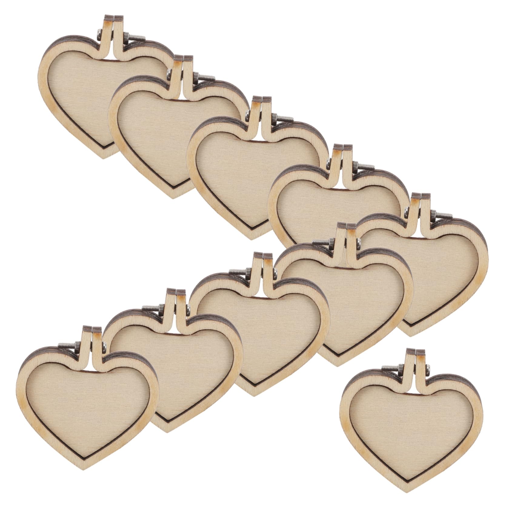 SHINEOFI 5 Series Mini Colgante Bordado Diminutos Marcos De Punto De Cruz Marcos De Punto De Cruz Para La Decoración Embroidery Portstiles Aro De Bordado Decorativo De Madera 10 Piezas X 5