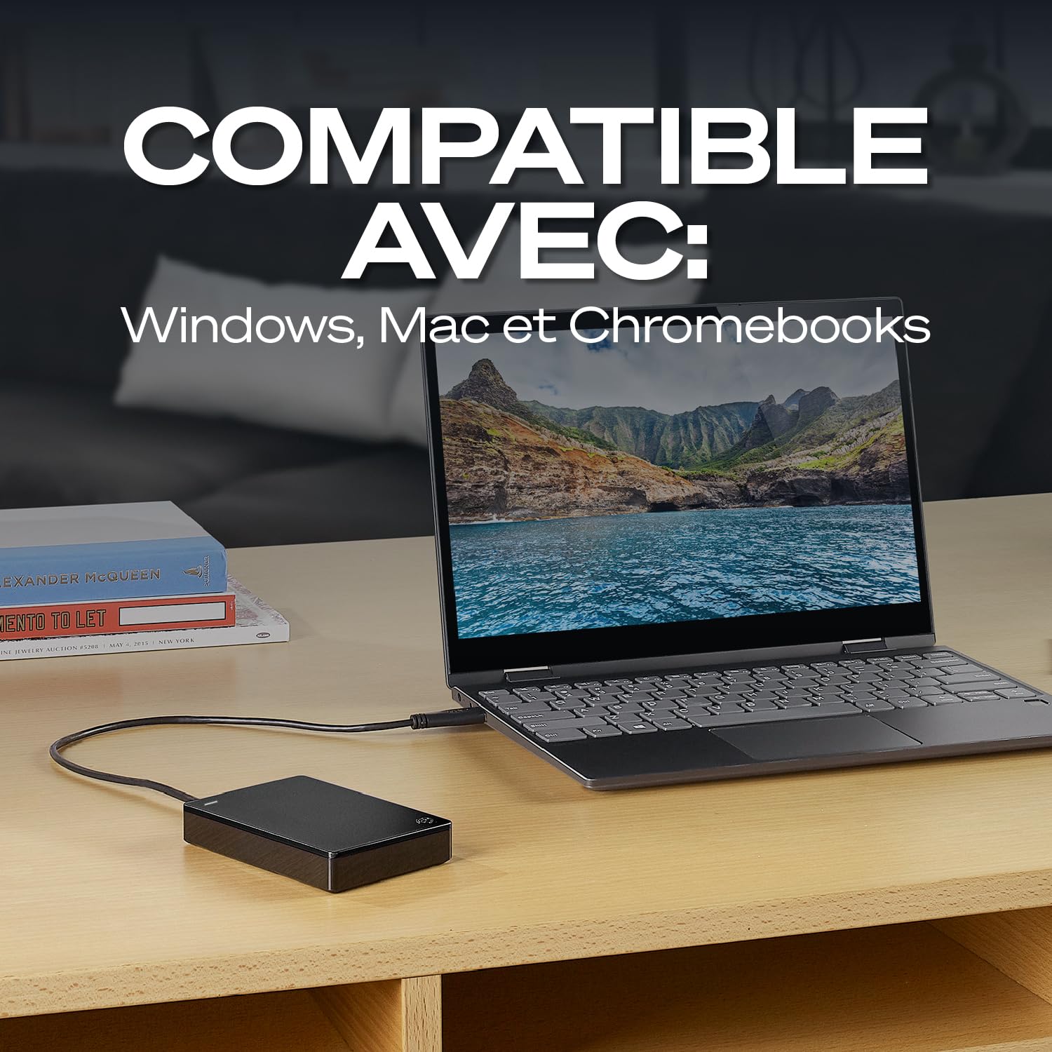 Seagate 2ToDisque Dur Portable | USB 3.0 (STGX2000400) | Stockage HDD quotidien. Sauvegarde plug-and-play. Windows & macOS. Essai Adobe CC. Garantie 2 ans + Rescue