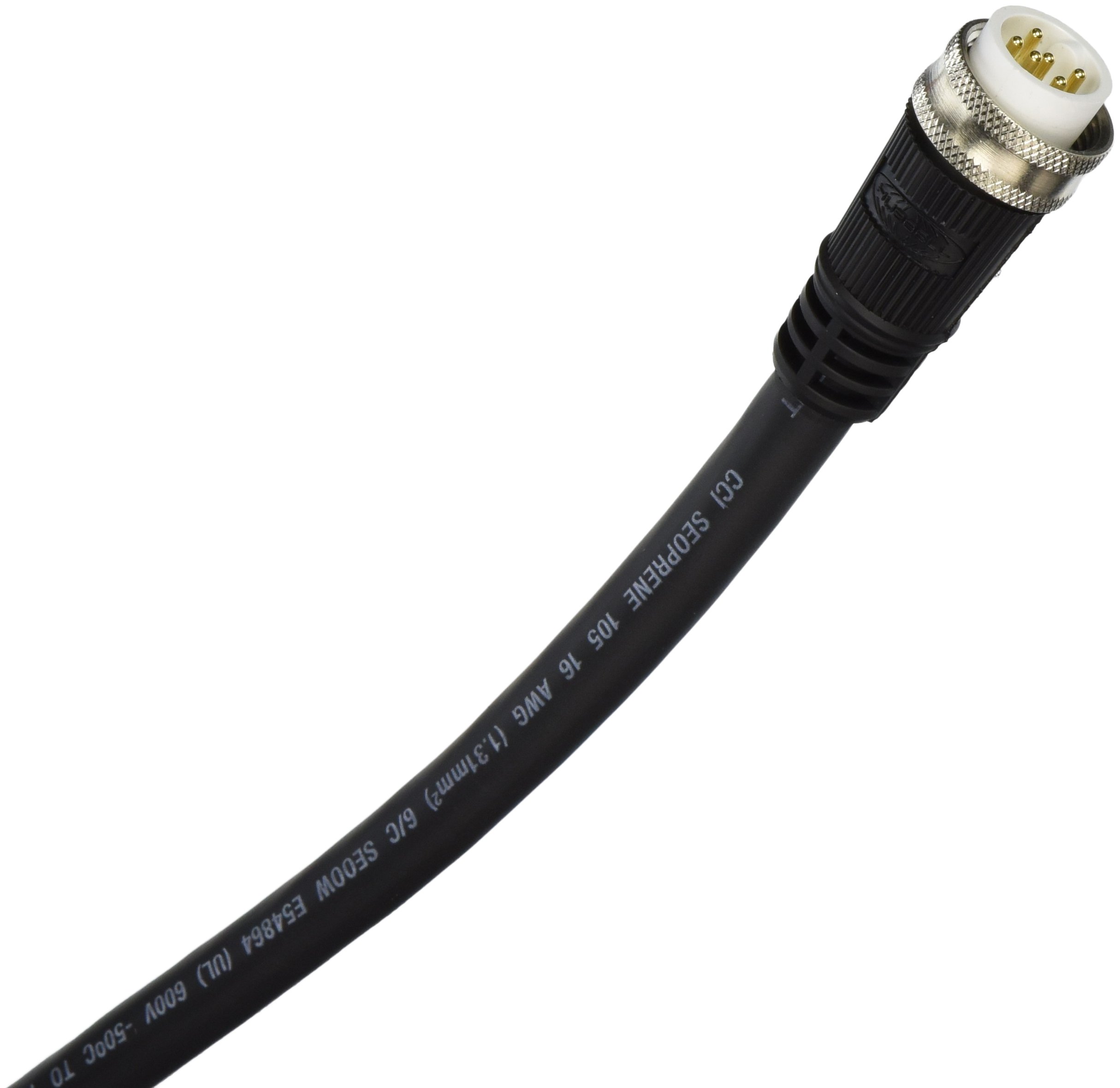 Hubbell HPMS06106 Mini-Quick Male Straight Plug, Metal, 6 Pole, 16/6, 6'