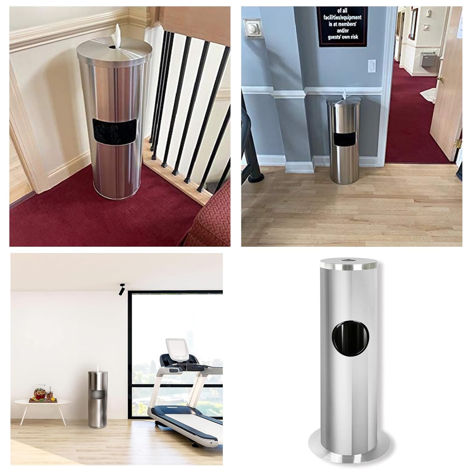 New Stainless Steel Floor Dispenser and Built-in Trash Can for Sanitary Wipes