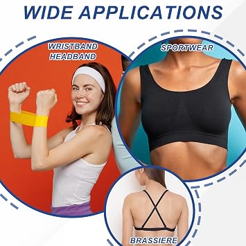 MECCANIXITY Non-Slip Elastic Band,3/8 Inch x 20 Yards Skin Color