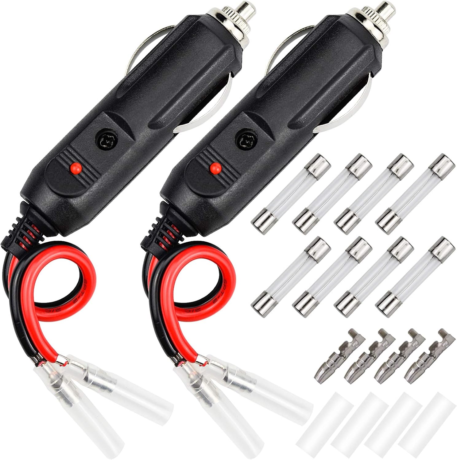 Zigarettenanzünder Stecker 12V/24V - Mit LED-Anzeige Und 15A Sicherung