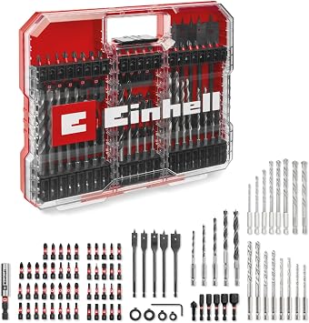 Orijinal Einhell XL-CASE 95 par a darbeye dayan kl  u  ve matkap seti u lar,  e itli matkap u lar , u  tutucu, lokma anahtar , hav a, matkap durdurucu, pim anahtar , saklama kutusu dahil - 49108798