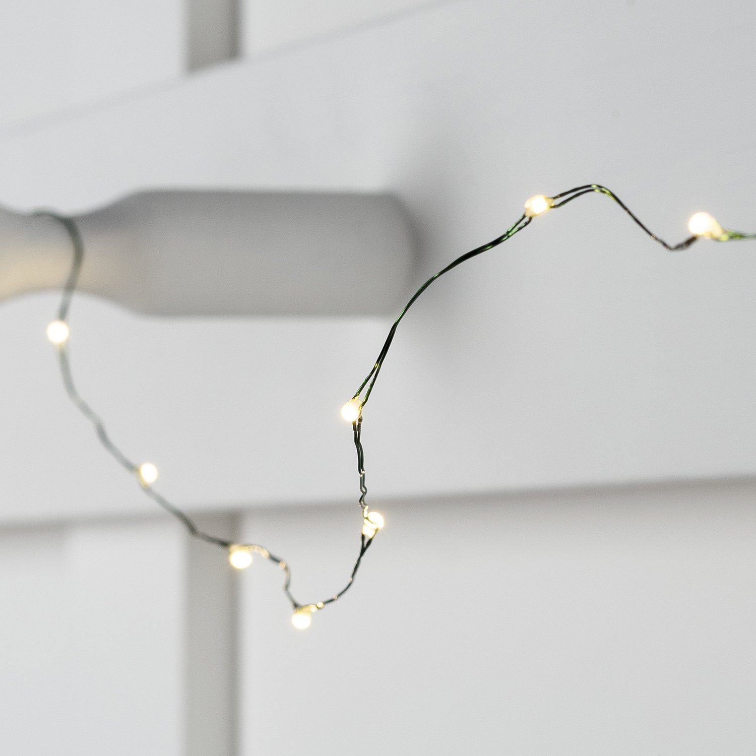 Lights4fun Weihnachts Kranz Mistelzweige mit Micro LED Lichterkette Timer Türkranz Weihnachts Deko