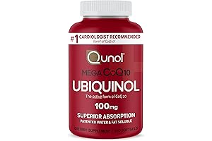 Qunol Mega Ubiquinol 100mg CoQ10: Superior Absorption for Heart Health