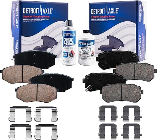 Miniatura 19 de Detroit Axle - Pastillas de freno traseras para Chevrolet Captiva Sport Equinox GMC Terrain Pontiac Torrent Saturn Vue XL-7, Pastillas de freno de